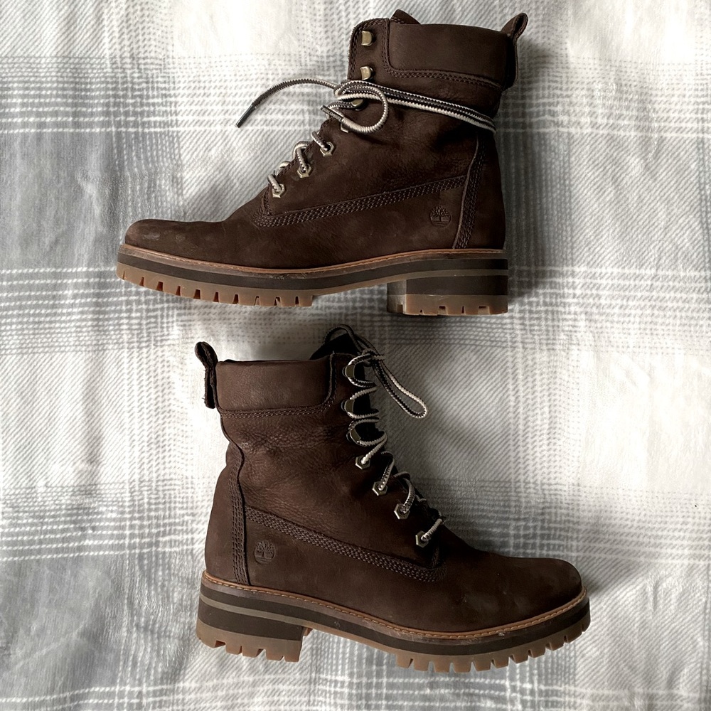 Timberland Women's Dark Brown Lace-Up Boots